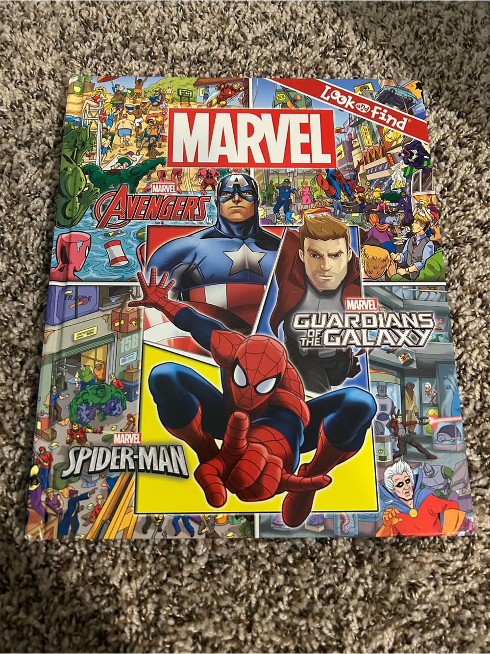 Marvel Look and Find Avengers, Guardians of the Galaxy, Spider-Man